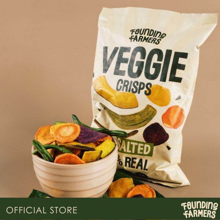 Founding Farmers Mixed Veggie Crisps in Unsalted 120g Popcorn Potato