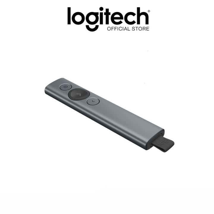 logitech-โลจิเทค-spotlight-presentation-remote-รีโมทเลเซอร์พอยเตอร์นวงกลม-และซูมหน้าจอตามตำแหน่งที่เลือกได้