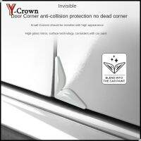 Y-Crown แถบมองไม่เห็นโปร่งใสกันรอย,สินค้าขายดี2/4ชิ้นสำหรับติดที่มุมประตูรถยนต์กันสติกเกอร์ชนกันรอยไม่เปลี่ยนรูปแบบไม่เก่าวอลเปเปอร์หินรอยขีดข่วน