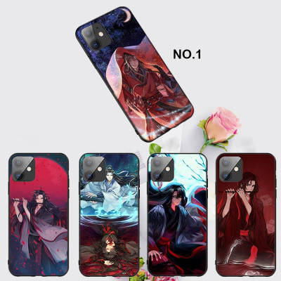 Casing หรับ iPhone 11 12 Mini X Xs XR Pro Max 6+ 6s+ 7+ 8+ 6 7 8 Plus 5 5s SE 2020 Mo Dao Zu Shi Pattern Phone เคสโทรศัพท์ อ่อนนุ่ม TPU Black ปก