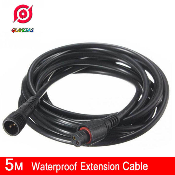 Waterproof Solar Extension Cable 2 Pin 22AWG Solar LED Light Outdoor