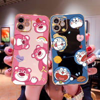 เคสนิ่มสำหรับ iPhone 14 Pro Max 13 12 11 XR 8 7 Plus SE2 XS Max Smile โดราเอมอน Lotso เคสสะท้อนแสงเคสนิ่ม