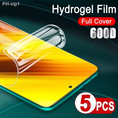 5PCS Hydrogel Film For Xiaomi Poco X4 X3 NFC M4 M3 F4 F3 F2 Pro GT 5G Screen Protector Xiomi Poko X M F 4 3 2 4GT 4Pro Water Gel