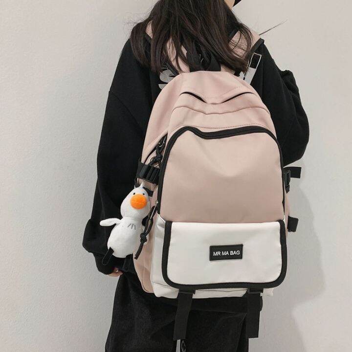 backpack-mens-simple-schoolbag-pendant-doll-female-junior-high-school-students-high-school-college-students-large-capacity-travel-computer-backpack-byue