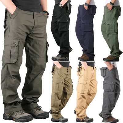 กางเกงทหาร กางเกงช่าง กางเกงเดินป่า มีกระเป๋าข้างเยอะ ดีไซน์สปอร์ต