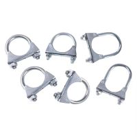 1pcs Apply to he car Exhaust pipe link clamp stainless steel pipe fixing throat38mm-76mm