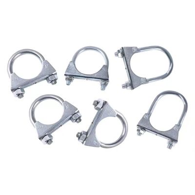 1pcs Apply to he car Exhaust pipe link clamp stainless steel pipe fixing throat38mm-76mm