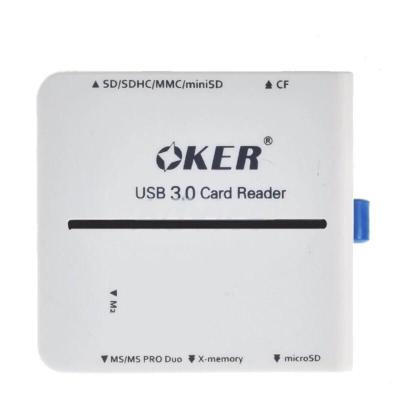 Card Reader เครื่องพิมพ์บัตร OKER USB 3.0 รุ่น C-3329 (สีขาว)