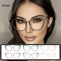 2022 New Fashion Metal Cat Eye Frames Anti Blue Light Glasses Women Computer Eyeglasses Female Optical Spectacle Oculos Feminino