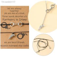 ♘✱✗ Stainless Steel Chain Bracelet Couple Lock Bracelets Necklace Set For Girls Handmade Fashion Stackable Jewelry Accessories