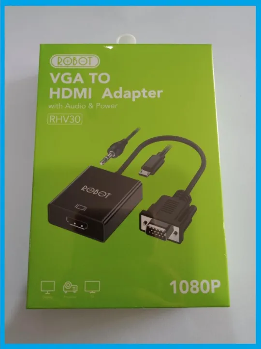 VGA To HDMI ROBOT RHV30 Adapter Lazada Indonesia