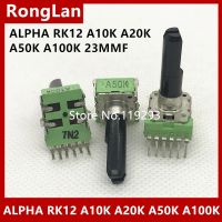 ✻ [SA]Taiwan ALPHA RK12 Potentiometer A10K A50K A100K 6FEET 23MM axis-2PCS/LOT