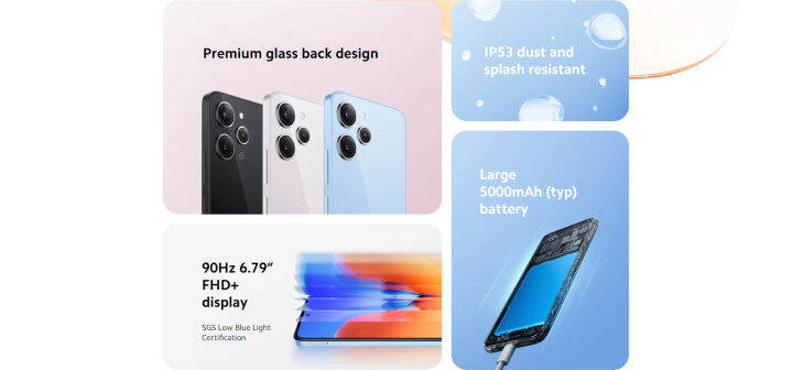 xiaomi-redmi-12-8-128-สมาร์ทโฟน-หน้าจอ6-79-90-hz-แบตเตอร์รี่5-000-mah-cpumediatek-helio-g88-ประกันศูนย์15เดือน