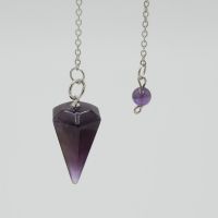 Men Women Reiki Pendulum Natural Stone Amulet Healing Crystal Pendant Small Size Amethysts Lapis Meditation Hexagonal Pendulums