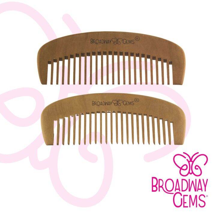 BROADWAY GEMS Wooden Hair Comb Small Lazada PH