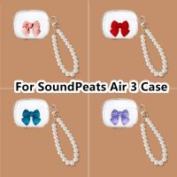 READY STOCK!  For SoundPeats Air 3 Case Solid three-dimensional bow for  SoundPeats Air 3 Casing Soft Earphone Case Cover