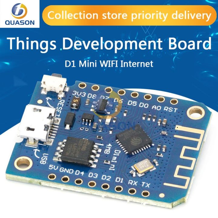LOLIN D1 Mini V4.0.0 - WEMOS WIFI Internet of Things Board based ESP8266  4MB MicroPython Nodemcu Arduino Compatible