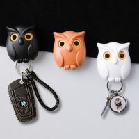 【YF】 New Night Owl Magnetic Wall Keys Hook Behind-door Hanger Holder Cute Animal Door Storage Rack Wall-mounted Birds