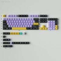 ✎Mimeo Gmk Taro Grande Conjunto Tema Keycap Pbt Dye-Sub Keypara หมวกสวิตช์ Mx Teclado Mecânico Roxo Amarelo