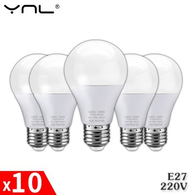 10Pcs/lot LED Bulb E27 18W 15W 12W 9W 6W 3W Lampada LED Lamp AC 220V Bombilla Spotlight For Home Cold/Warm White LED Light