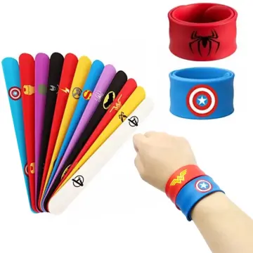 New Marvel The Avengers Slap Bracelet Cartoon Game Figure Clap Bands Child  Wristband Puzzle Toys Boys Girls Birthday Party Gifts - AliExpress