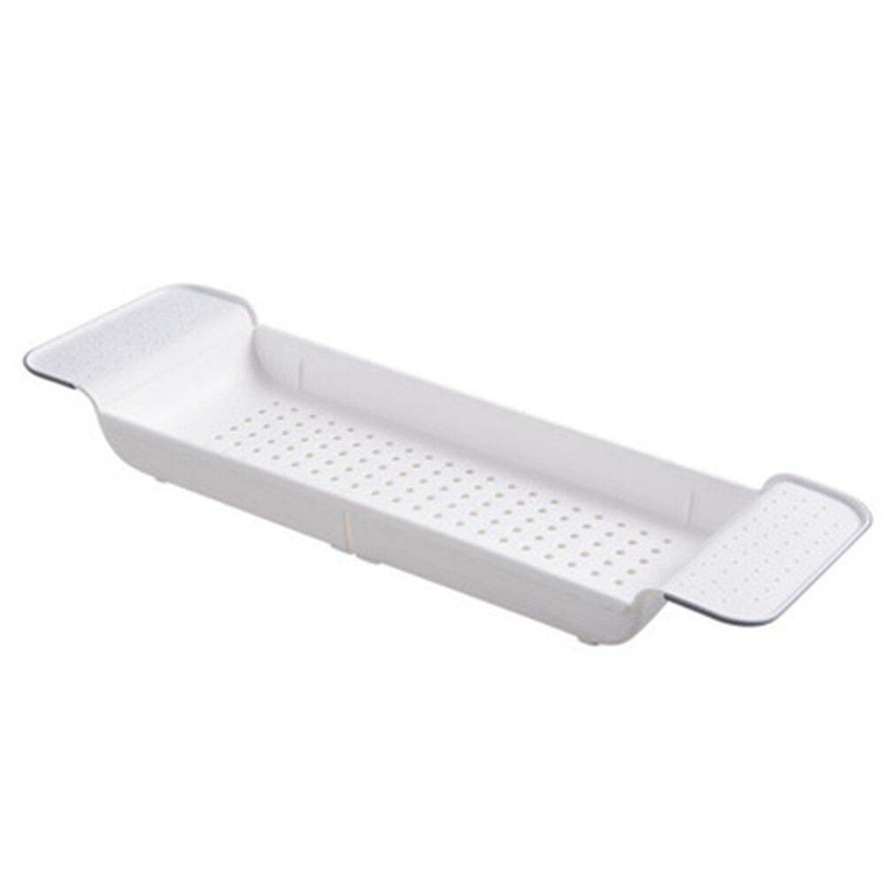 LITTLE Retractable Tub Kitchen Supplies Basin Sink Drain Holder Drain Rack Bathtub Trays Storage Rack Bathtub Shelf Bathroom Organizer