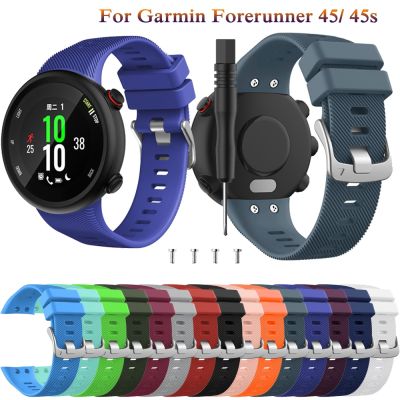 （A Decent035）ซิลิโคนสำหรับผู้เบิกทาง Garmin 45วินาทีเปลี่ยนสร้อยข้อมือสายนาฬิกาข้อมือสำหรับผู้เบิกทาง Garmin 45ดูสมาร์ทสำหรับ Garmin Swim 2 Correa