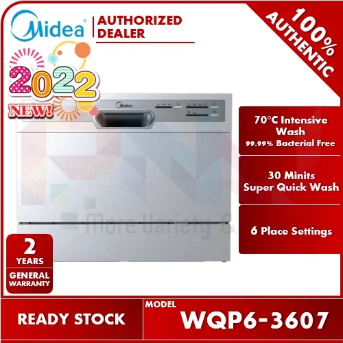 Midea Table Top Dish Washer / Dishwasher WQP63607 Lazada