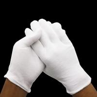 1 Pair White Gloves Work Gloves Soft Cotton Gloves Coin Jewelry Silver Inspection Gloves Stretchable Lining Glove Hand Protector