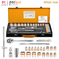 InnTech King Tools ชุดเครื่องมือ ประแจ ชุดบล็อก 24 ชิ้น ขนาด 1/2 นิ้ว (4 หุน) ชุดประแจ KING TOOLS SERIES ผลิตจากเหล็ก CR-V Chrome Vanadium อย่างดี รุ่น WKT-24PCS