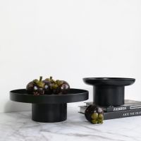 Solid Round Stand Tray Cake Dessert Fruit Bread Nut Cupcake Holder High Stand Plate Desktop Decor