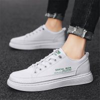 2023 Spring Leather Casual Mens Shoes Fashion Comfortable White Flats Sports Man Shoe Loafers Tenis Masculinos Zapatos Hombre