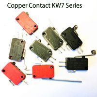 ❆❒∈ 5Pcs KW7 Self-reset/Momentary Micro Switch 4.8mm Copper Contact Copper Contact Roller Long Handle Short Handle