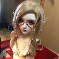 D03-P656 children toy BJD DD SD MSD 1/4 1/6 1/3 dolls Photo props Accessoriess gold Half-rim glasses 1pcs