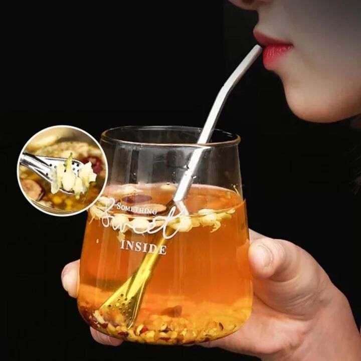 reusable-steel-straw-spoon-filtered-drinking-straw-tea-strainer-with-for-drinks-practical-and-spoon-g5i3