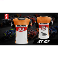 2023 Summer Honda Repsol Sublimated Baju Microfiber T-shirt fashion versatile t-shirt