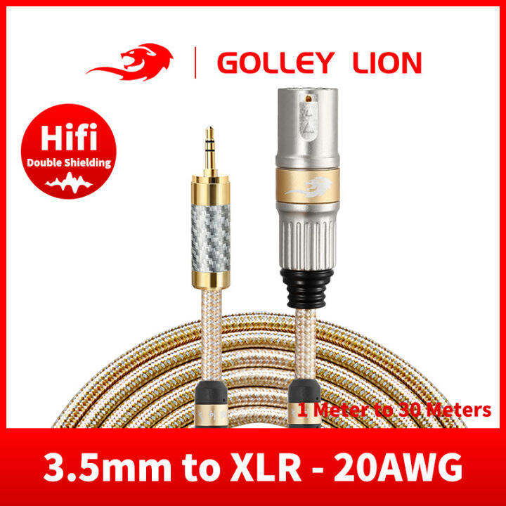 Golley Lion Mm To Xlr Cable Inch Mini Jack Trs Stereo Male To Xlr Male Microphone Audio