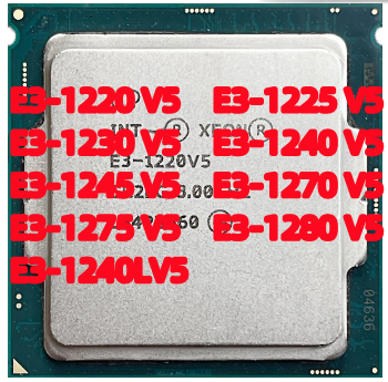 Xeon E3- 1220V5 E3 1230V5 E3 1225V5 E3 1240V5 E3 1245V5 E3 1270V5 E3 1275V5 E3 1280V5 1240LV5 Quad-Core เครื่องประมวลผลซีพียู LGA 1155