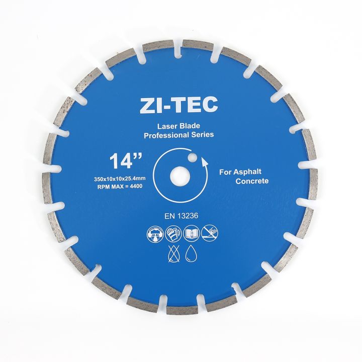 ZI-TEC ใบตัดคอนกรีต 14 นิ้ว หนา 10 มม. [ส่งเร็วส่งไว มีเก็บเงินปลายทาง]