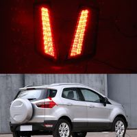 2ชิ้นสำหรับ Ford Ecosport 2013 2014 2015 2016 2017 2018 2019 Led ด้านหลังขับรถไฟท้ายไฟเบรคเตือนไฟกันชนหลัง