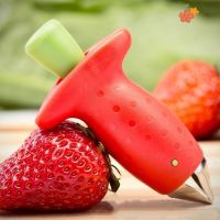 Strawberry Huller Kitchen Fruit Gadget Tools Strawberry Slicer Cutter Plastic Fruit Leaf Knife Stem Remover Gadget Kitchen Tool