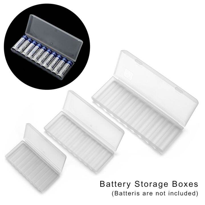 10-slot-white-plastic-battery-storage-box-hard-container-holder-case-for-aaa-aa-18650-transparent-battery-organizer-accessories