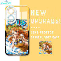 ZeroQiQi เคสโทรศัพท์กันกระแทกสำหรับ OPPO A58 4G A78 4G,Zoro Nami Luffy Ace เคสโทรศัพท์คริสตัลปลอกอ่อนคลุมทั้งหมดเคสมือถือใสปกป้องกล้อง