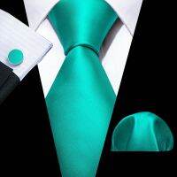 【Fashion house]Broches De Seda De Color Verde Azulado Para Hombre Conjunto De Gemelos Corbata Pañuelo Regalo Para Hombre FA 5883 De Diseñador Barry.wang