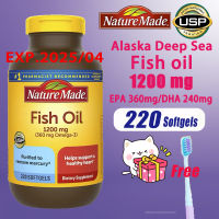 Nature Made fish oil 220 Softgels 1200 mg (360 mg OMEGA-3)