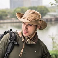 “：】、‘ Safari Hat Mens Caps Hiking Hat Man Hat Mens Military Panama Boonie Bucket Hat Cap Cotton Fishing Hunting Safari Summer Sun