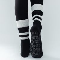 【YD】 Striped Thermal Socks Breathable Cotton Silicone Non-slip Pilates Gym