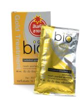 Bio ไบโอ ไบโอซอง ทรีทเม้นท์ผม Gold Bio Extra Super Treatment Cream 40ml. (Green bio สีทอง) ทรีตเม้นท์ หมักผม บำรุงผม (กรีนไบโอ ทอง) 1 ซอง