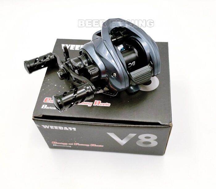 รอกตกปลา-weebass-รุ่นv8-รอกหยดน้ำ-เบท-baitcasting-reel-มีทั้งซ้าย-ขวา