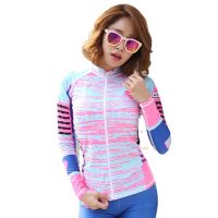 Woman Skinny Long Sleeve Lycra Swimming Tees amp; Diving Tops Women Sun Protection UPF 50 Swimwear Rash Guard T-Shirt